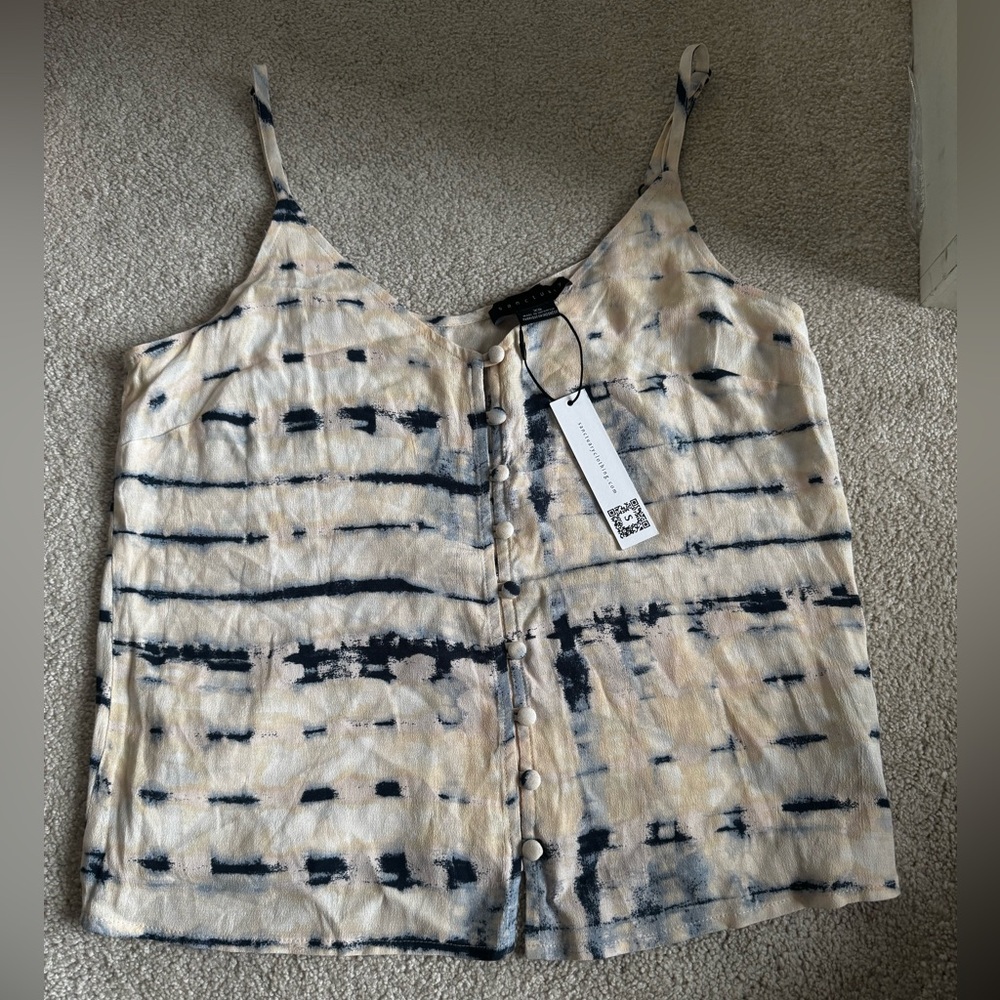Sanctuary Tie-Dye Button Front Tank Top XS